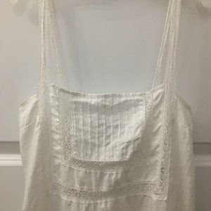 Reformation linen crochet mini dress